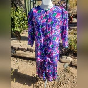 Vintage Items Floral Drop Waist Dress 80s /90s